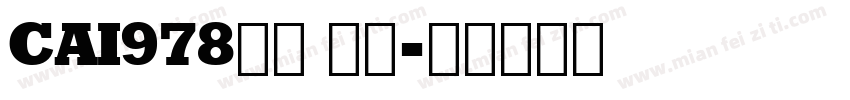 CAI978粗体 斜体字体转换